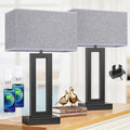 Seealle 22" Tall Living Room Lamps for Night Stands - Touch Bedside Lamp with USB C+A, 3 Way Dimmable Bedroom Lamps for End Tables Set of…