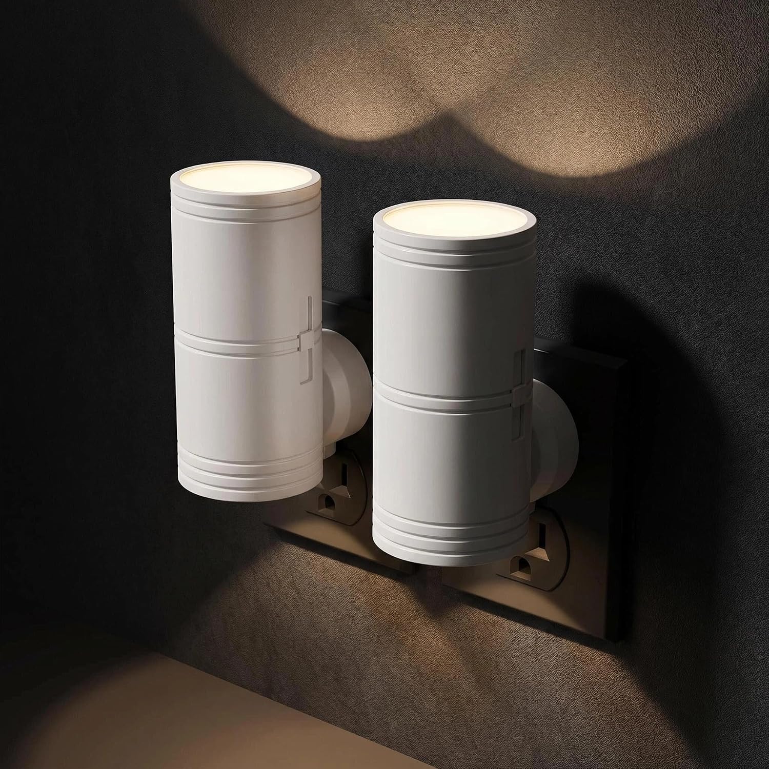 Likelgn Night Light Plug into Wall, 2 Pack Dimmable LED Nightlight with Dusk to Dawn Sensor, Soft White Glow, for Hallway, Bathroom…