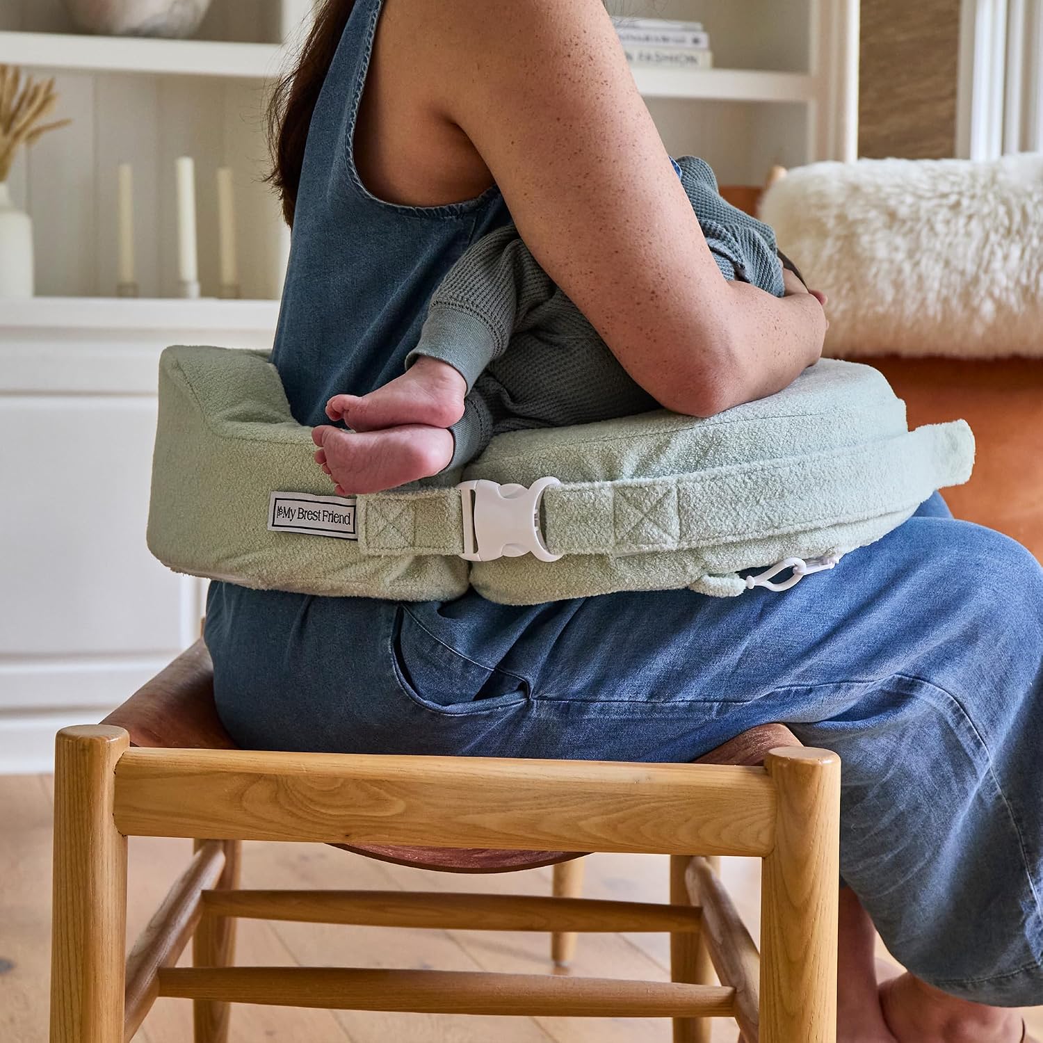 MyBrestFriend My Brest Friend Nursing Pillow - Deluxe - Enhanced Comfort w/Slipcover - Ergonomic Design for Breastfeeding Support for Mom &…