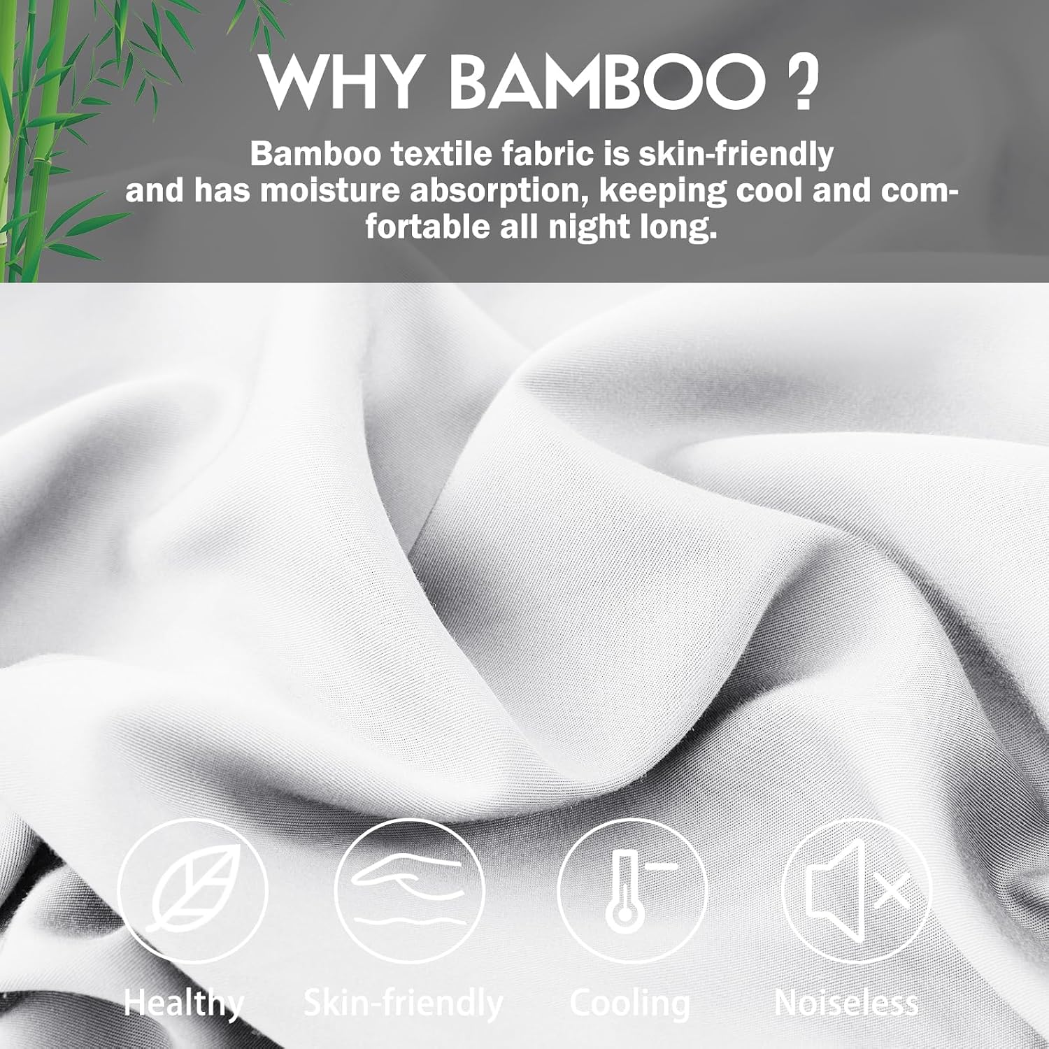 Curved Pillow Case King Size, Side Sleeper Pillow Cases Cover Cooling Rayon Derived from Bamboo with Zipper for hot Sleepers Hair and…