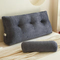 Yourmoon YOUR MOON Wedge Headboard Pillow Twin Size, Triangular Wedge Backrest Pillow with 1 Pack Neck Roll Pillows, Headboard Pillow for B…