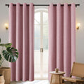 Joydeco Light Pink Blackout Curtains 84 Inches Long, Curtains 84 Inch Length 1 Panel for Bedroom, Thermal Insulated Linen Black Out…
