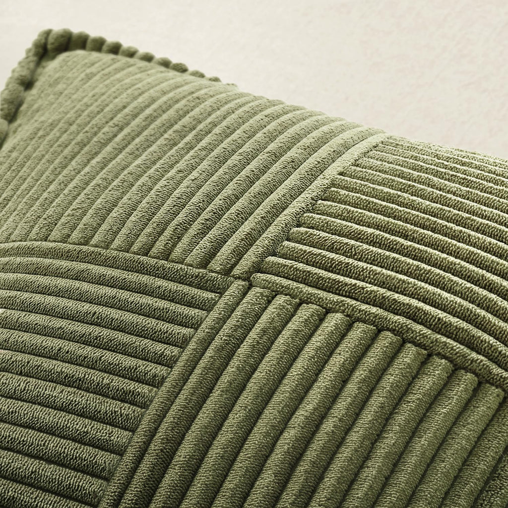 MIULEE Spring Decorative Throw Pillow Covers for Couch Bed Livingroom 20x20 Inch Set of 2 Olive Green Boho Accent Throw Pllows Broadside…