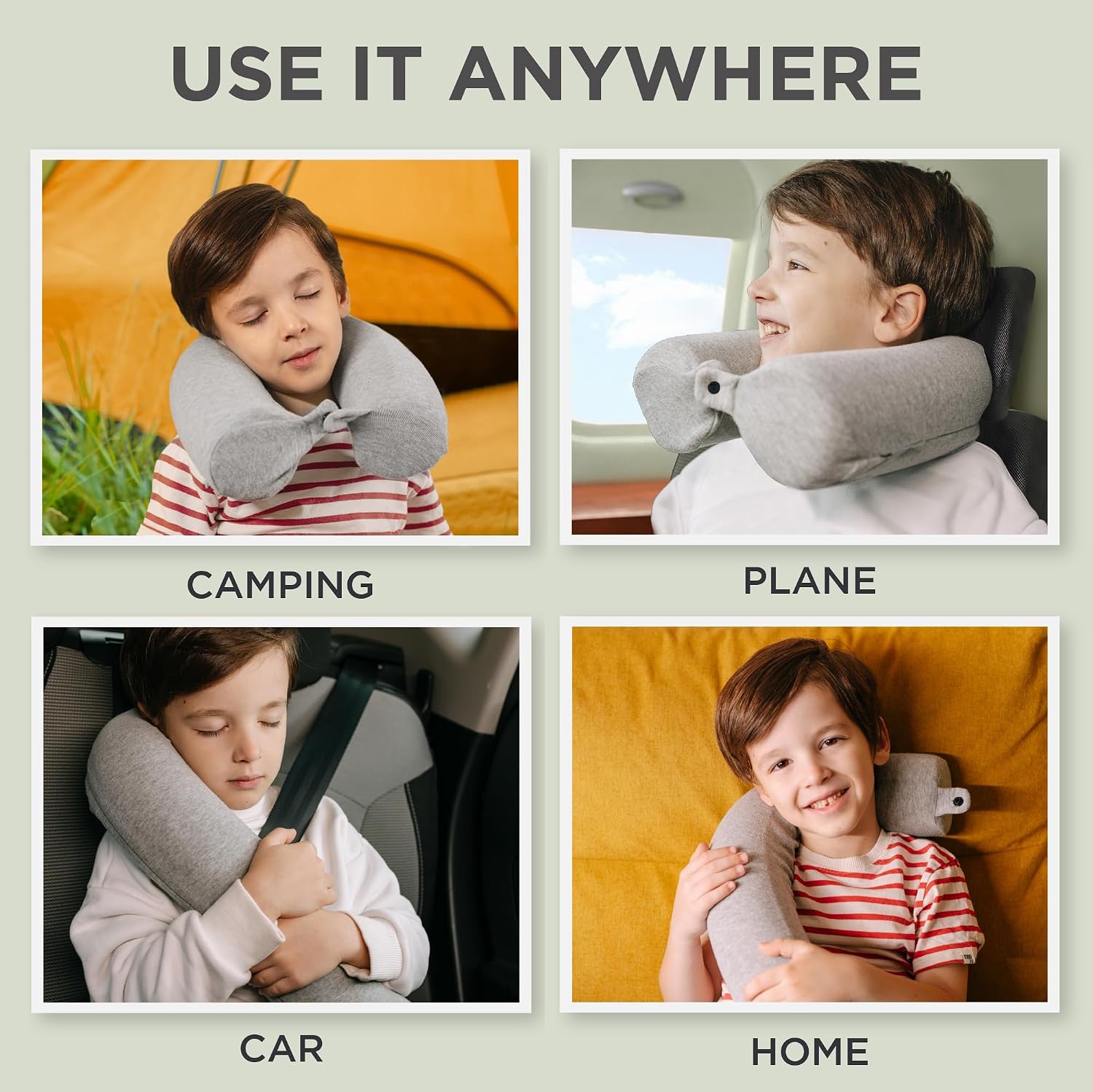 Dot&Dot Twist Memory Foam Kids Travel Pillow for Airplanes - Neck Pillows for Travel, Sleeping - Airplane Pillow for Neck Support, C…