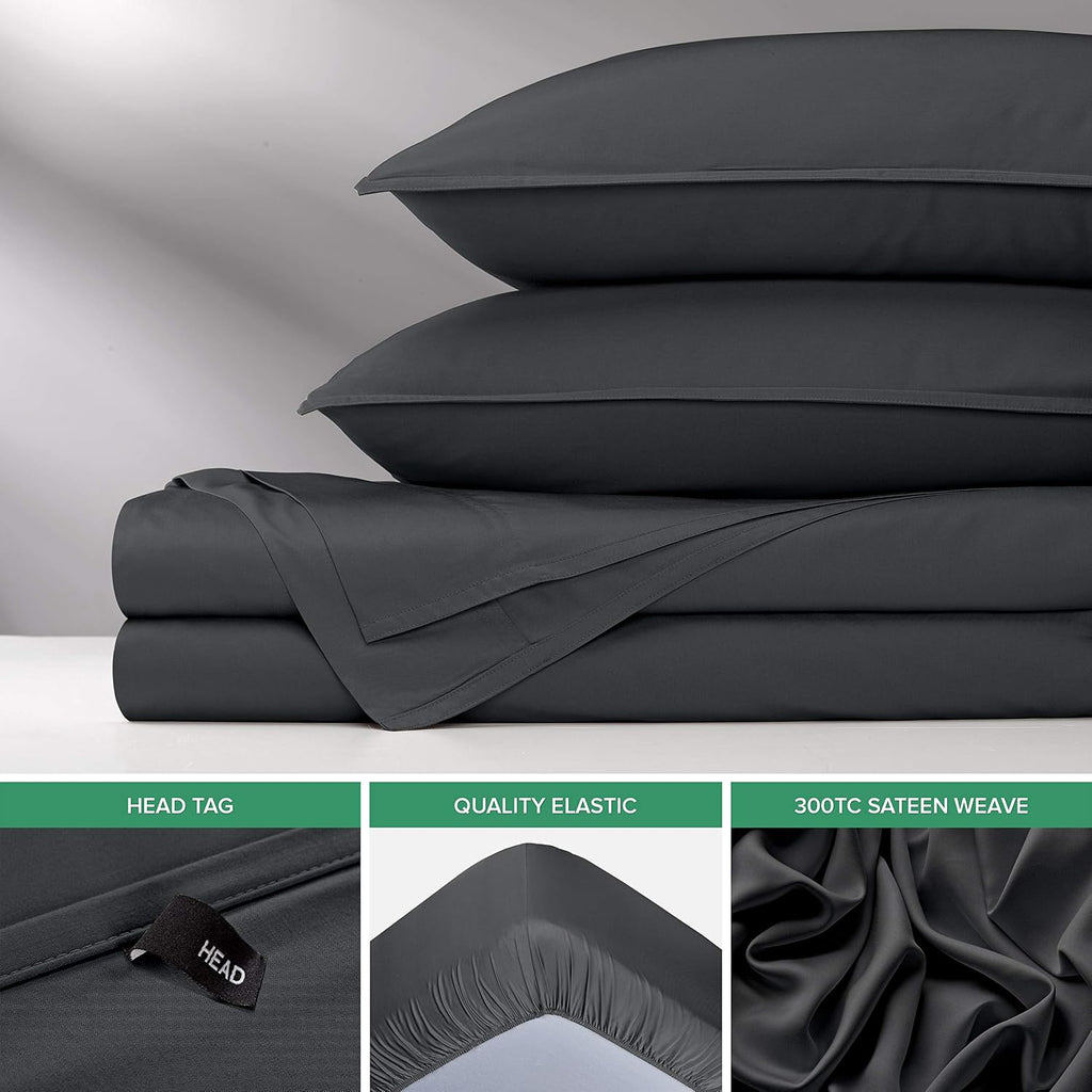 PureBamboo Pure Bamboo Twin XL Sheets, Genuine 100% Organic Viscose Derived from Bamboo Bed Sheet Set, Luxuriously Soft & Cooling, Double S…