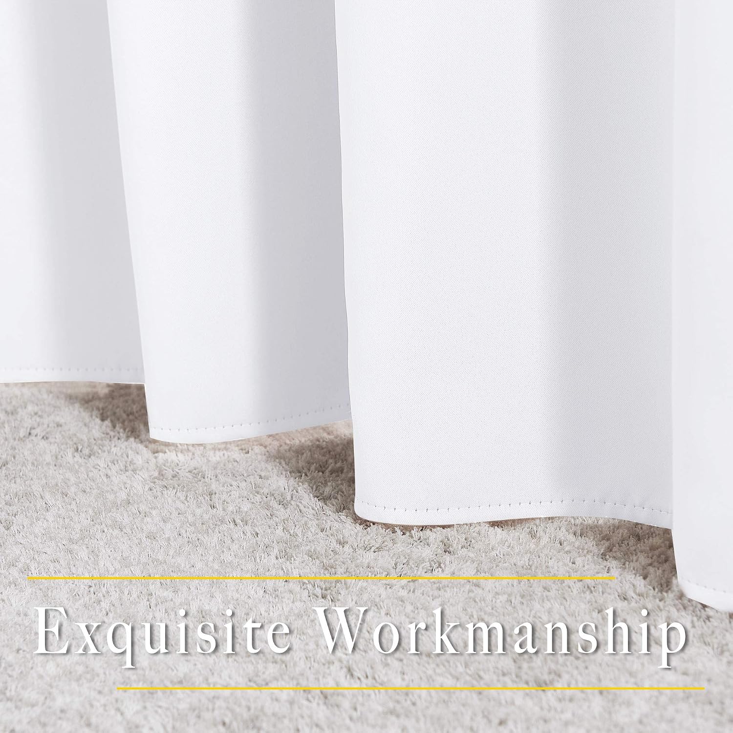NICETOWN White Room Darkening Curtain Panels - Tripe Weave Thermal Insulated Grommet Room Darkening Window Draperies and Curtains for…