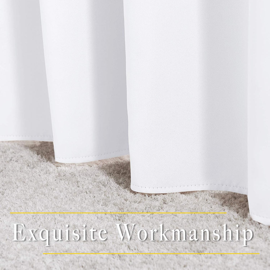 NICETOWN White Room Darkening Draperies and Curtains - Home Fashion Energy Saving Grommet Top Room Darkening Drape Panels for Bedroom…