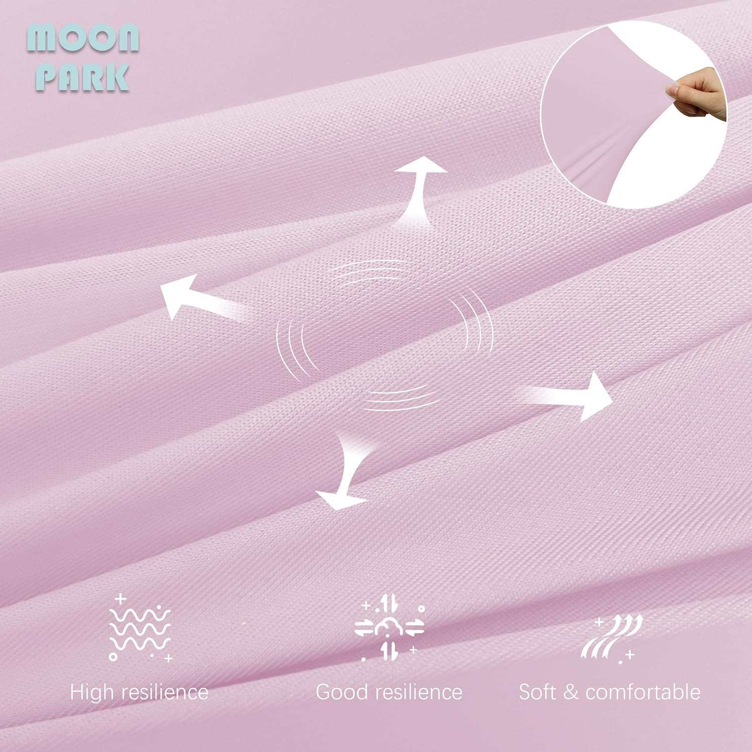 Moonpark MOON PARK Pregnancy Pillows for Sleeping - U Shaped Full Body Maternity Pillow with Removable Cover - Support for Back, Legs, Bell…