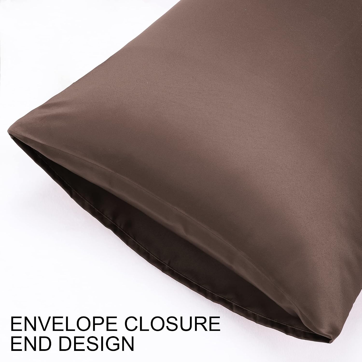 uxcell 2 Pack Silk Satin Pillowcase for Hair and Skin, Cool, Silky, Soft Breathable Pillow Cases Travel Size 14x20 Inch Sateen Pillowcase B…
