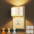 DORESshop LED Night Light[4 Pack], White Night Lights Plug into Wall, 3 Level Brightness Adjustable Plug in Night Light, Dusk to Dawn…