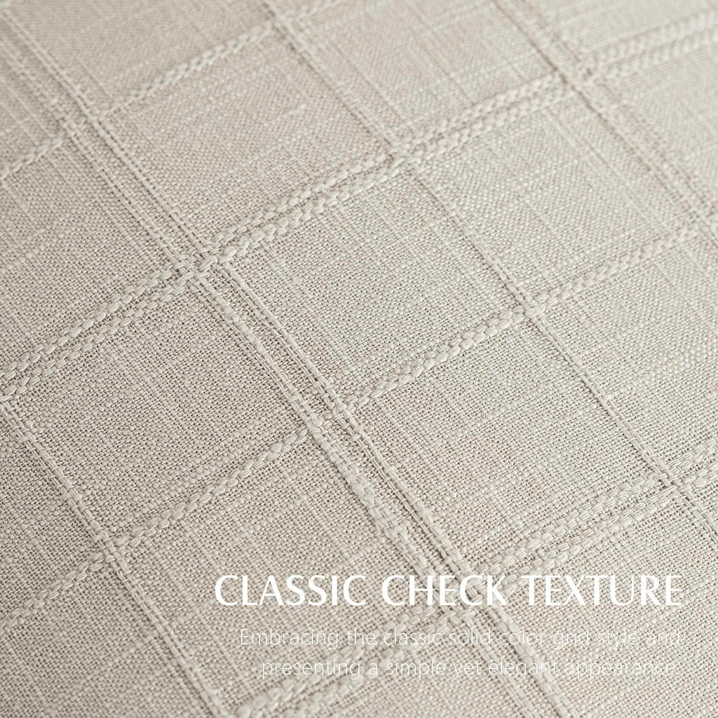 Foindtower Set of 2 Decorative Linen Check Throw Pillow Covers Neutral Farmhouse Vintage Cushion Covers Modern Coastal Boho Home Decor…