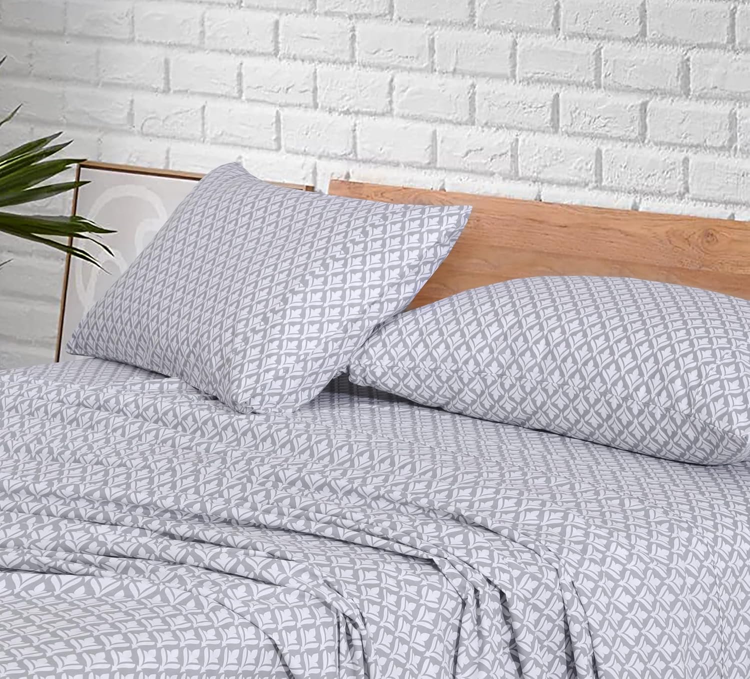 Ruvanti 100% Cotton Percale Sheets King Size – Crisp Cooling Bed Sheets for Hot Sleepers, Deep Pocket 16”, Soft Breathable & Durable Hotel-…