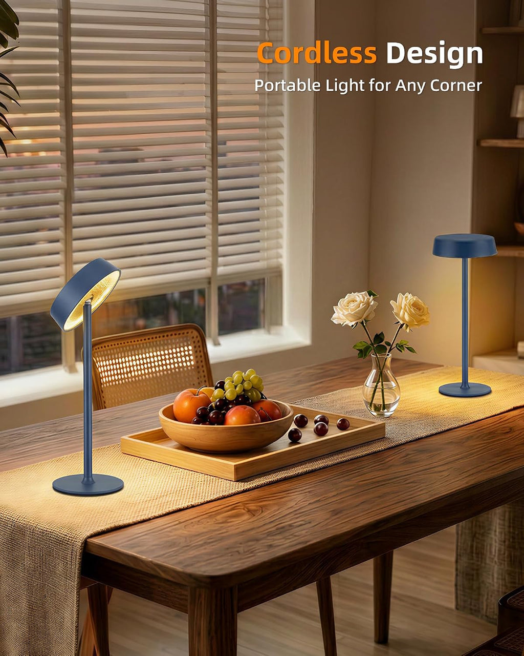 Cordless Lamp, Rechargeable Table Lamp, Battery Operated, RGB Dimmable Touch Control, 3 Color Temperatures, LED Memory Function, Portable…