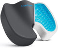 CushZone Office Chair Seat Cushion, Cooling Gel Enhanced Memory Foam Cushion for Long Sitting - Back, Sciatica, Coccyx, Tailbone Pillow - f…