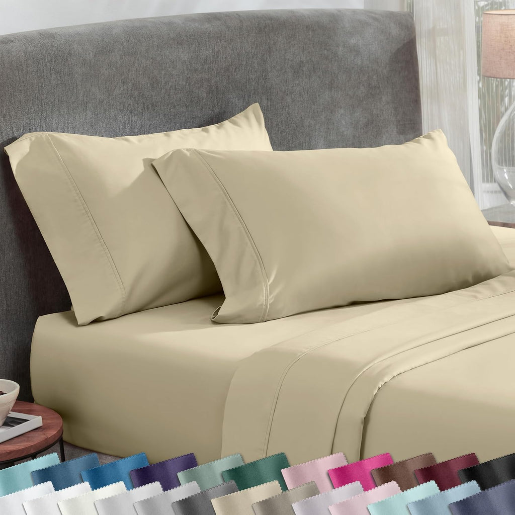 CaliforniaDesignDen California Design Den Cotton King Pillowcase Set - 400 Thread Count, 100% Cotton Pillowcases, Set of 2 Pillow Covers, S…