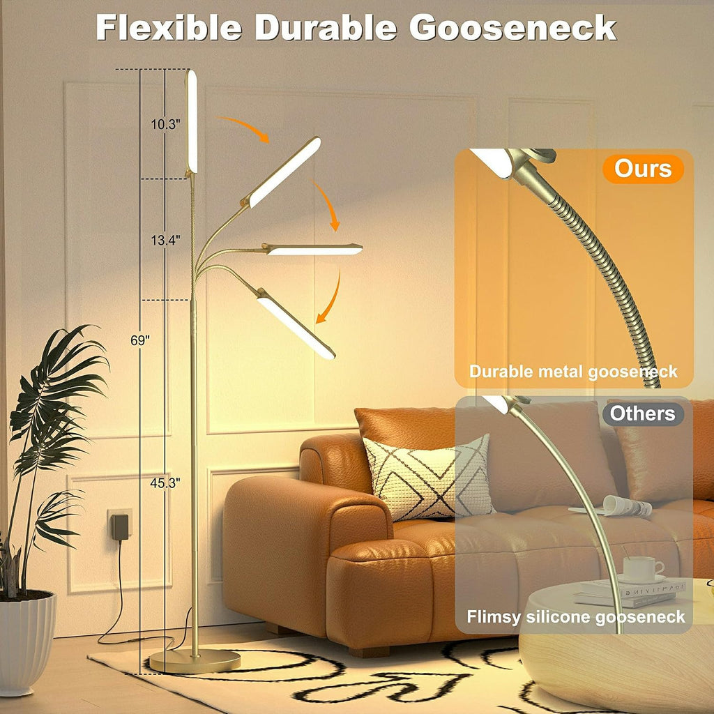 Yikuneng Dimmable LED Floor Lamp, Super Bright Reading Lamps Floor Standing lamp with Remote & Touch Control, Stepless Dimming &…