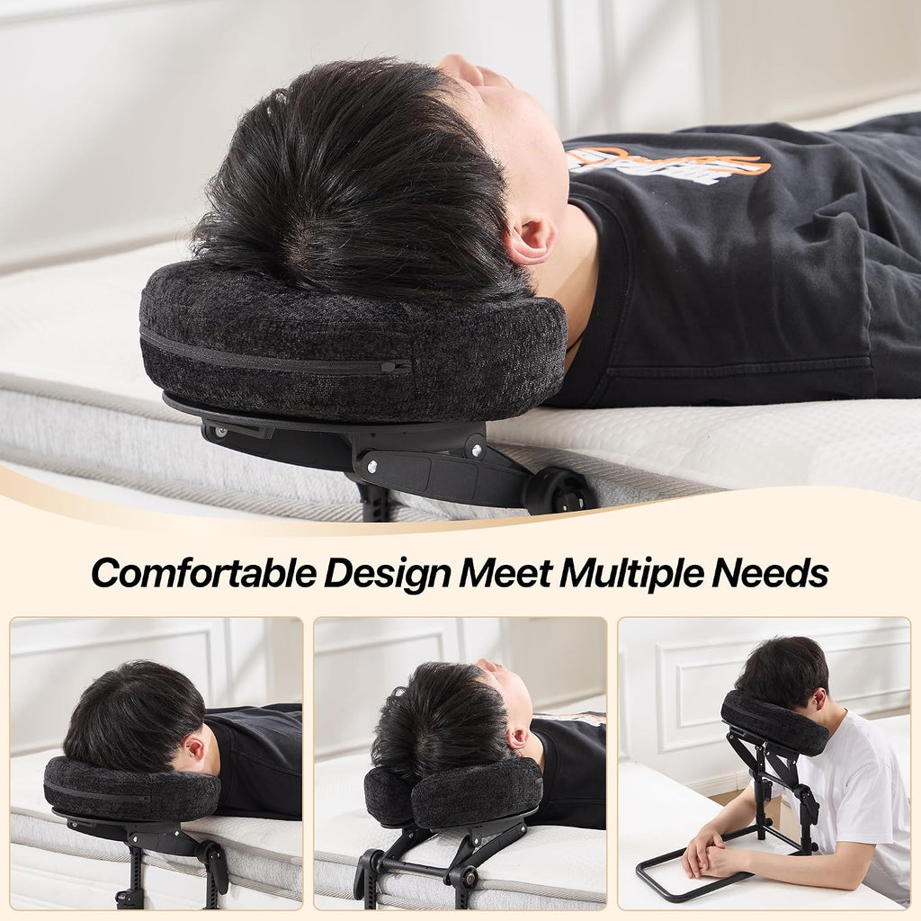 KCC Adjustable Massage Face Cradle for Bed, Home Massage Kit for Sleeping Mattress, Portable Massage headrest with Memory Foam Pillow…