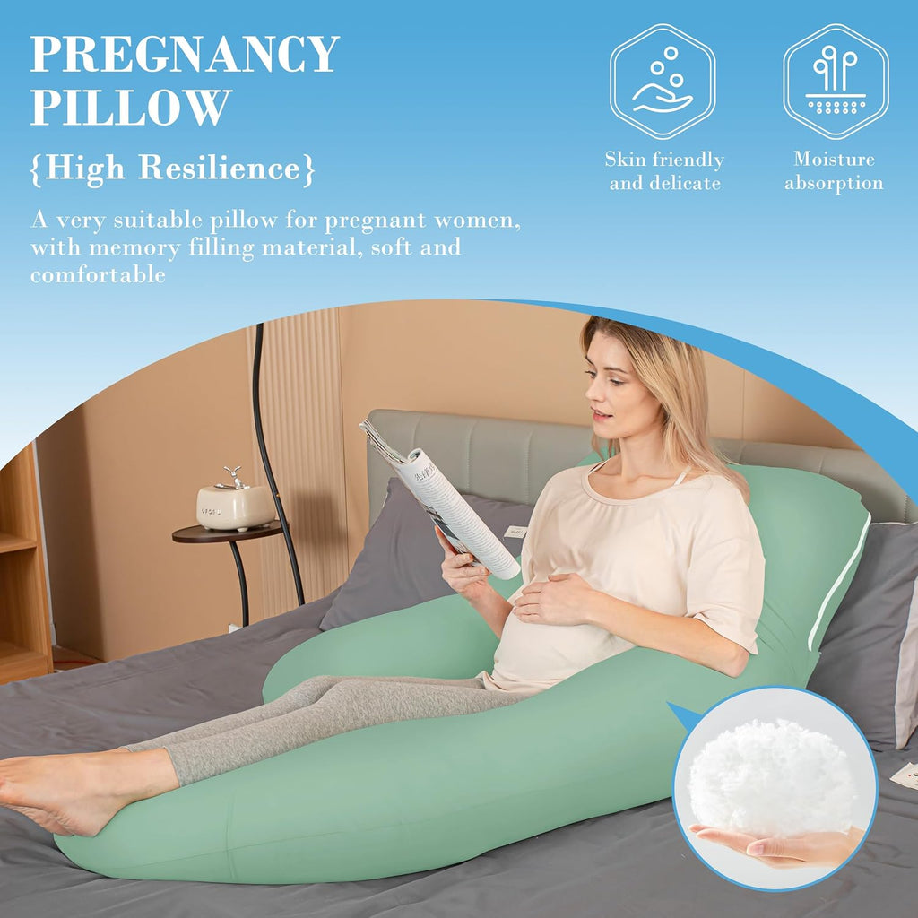 Cute Castle Cooling Cover Pregnancy Pillows, Soft U-Shape Maternity Pillow with Removable Cover - Full Body Pillows for Adults Sleeping…