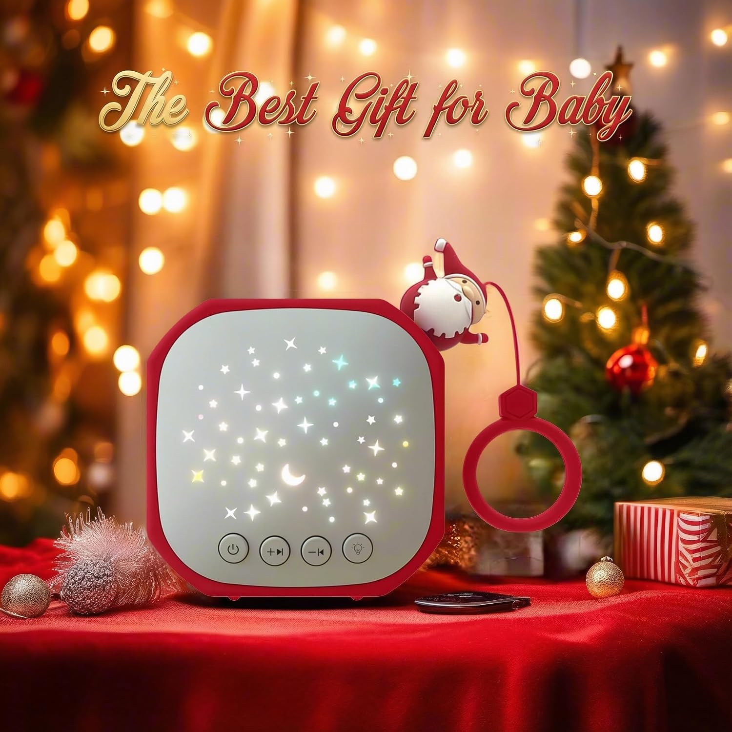 White Noise Sound Machine Baby with Star Projector | Portable Sound Music Soother for Kids & Infants | Perfect Baby Gifts for Christmas…