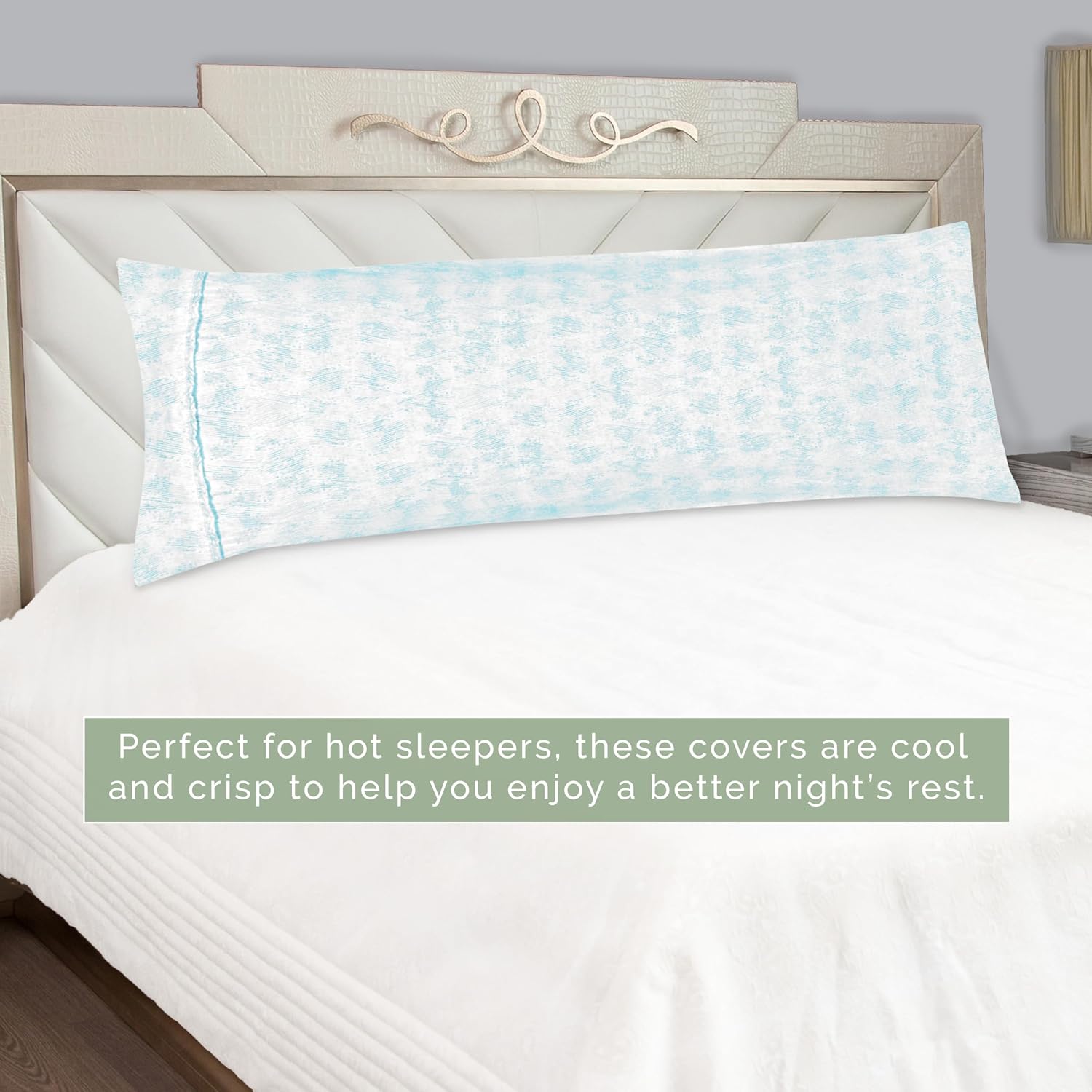 Elegantcomfort Elegant Comfort Ultra Soft 1-Piece Set Sea Waves Print Pillowcases - 1500 Hotel Quality Microfiber, Soft and Smooth Hidden Z…
