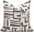 Throw Pillow Cover 20x20, Double Sided Geometric High Density Jacquard Pillow Covers for Sofa, Bed, Rattan Chair, Bedroom, Living…
