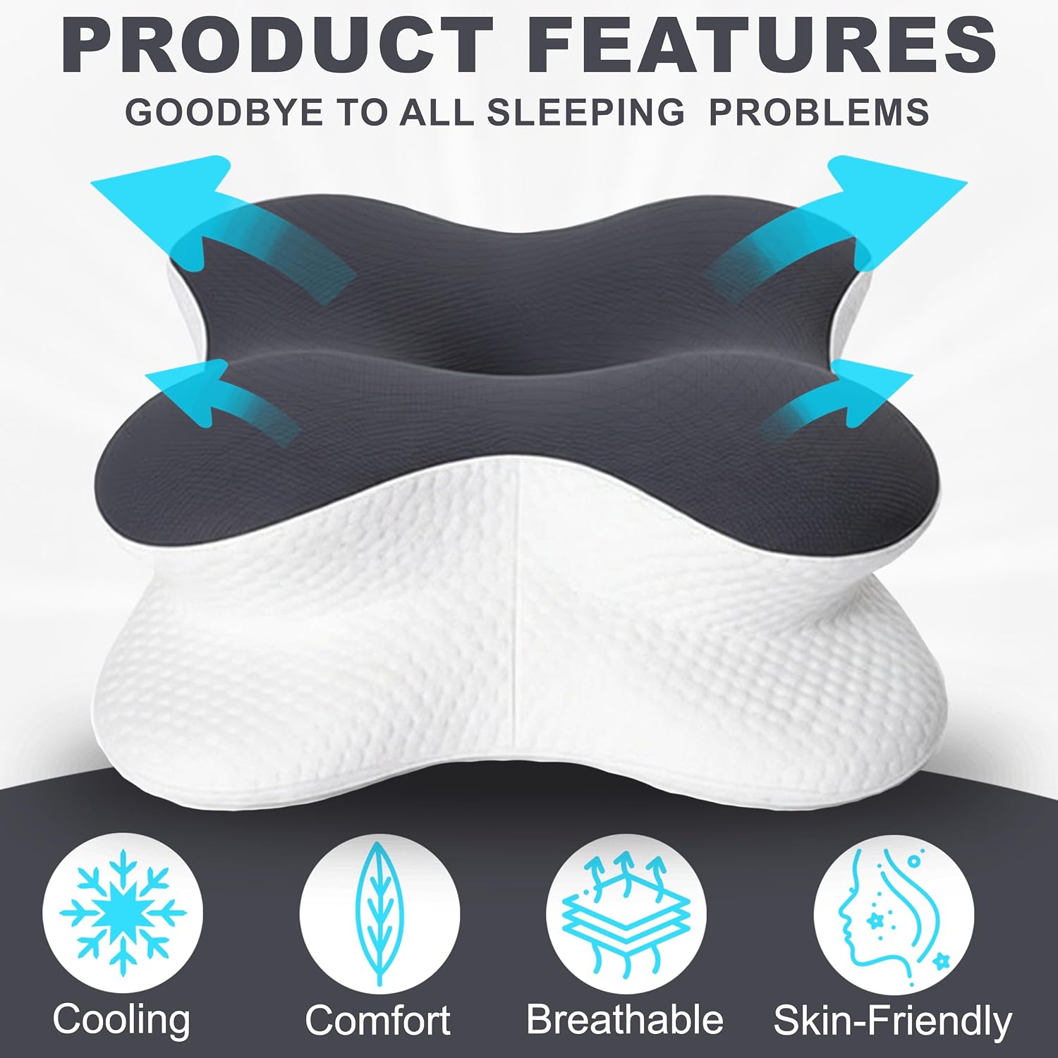 MAC Marie & Adam's Collection your comfort is our ambition.... Cervical Neck Pillow for, Ergonomic Neck Pillow for Sleeping