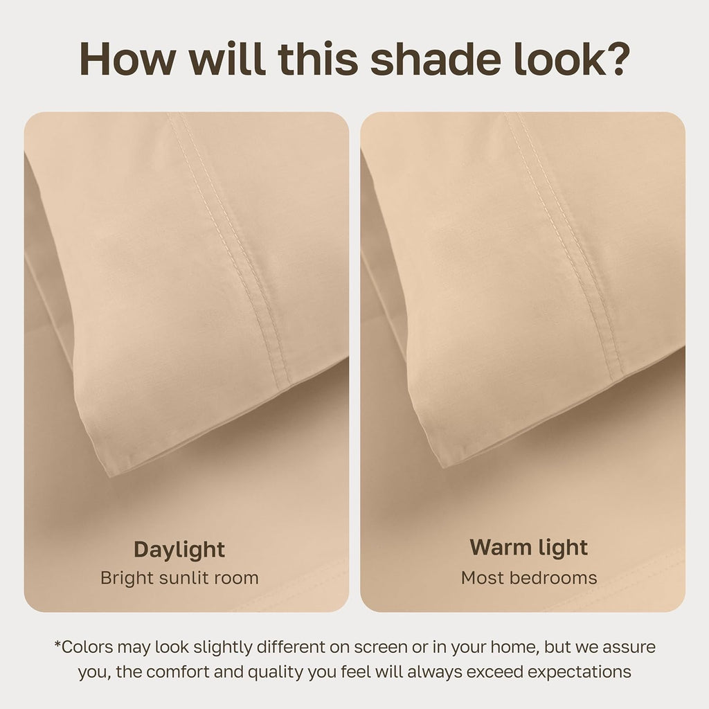 CaliforniaDesignDen California Design Den 100% Cotton Split King Sheets, 600 Thread Count Sateen, Soft, Cooling Cotton Sheets, Durable Bedd…