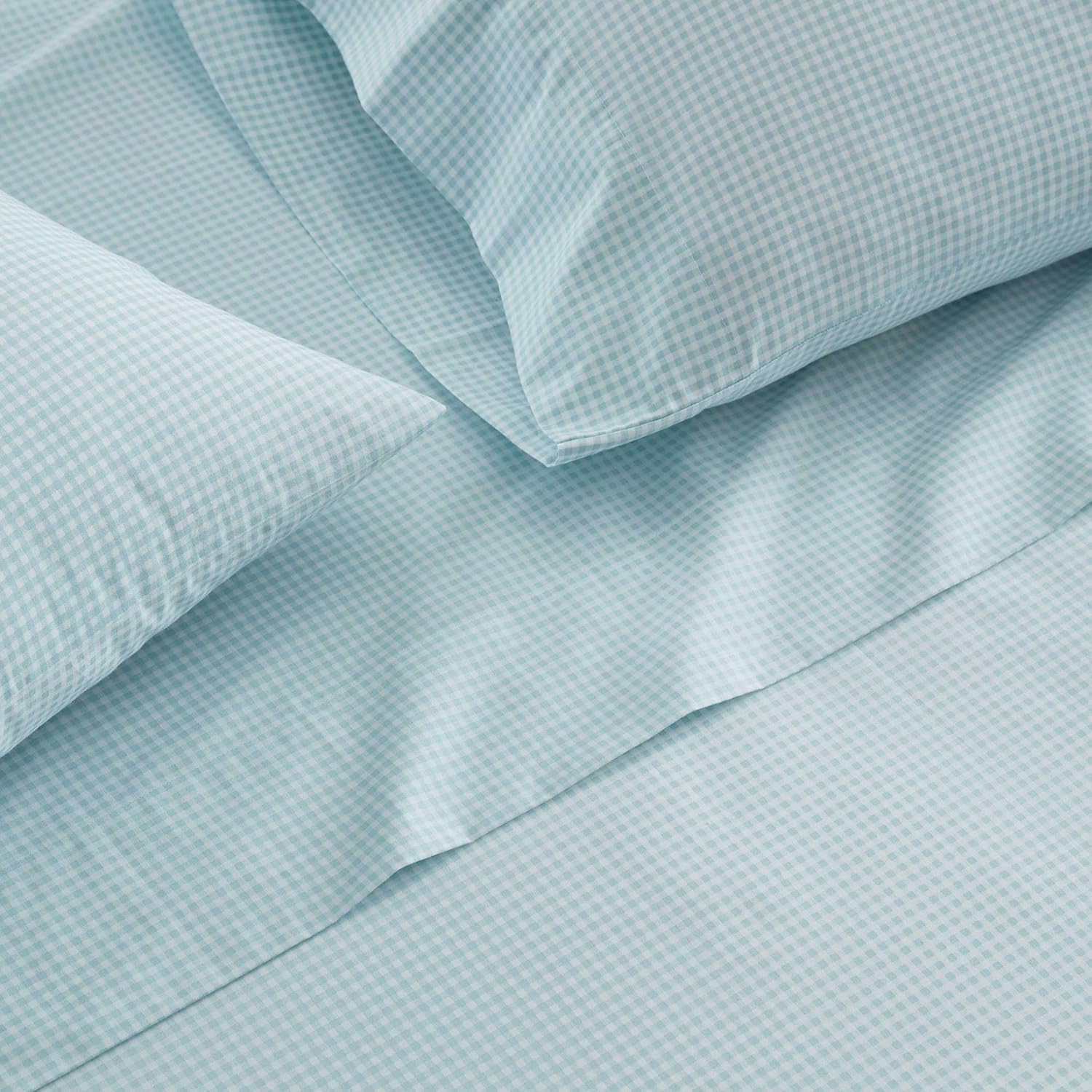 MarthaStewart Martha Stewart - Queen Size Sheets Set, Crisp & Tailored Cooling Sheets w/a Naturally Smooth Cotton Percale Lightweight Feel…