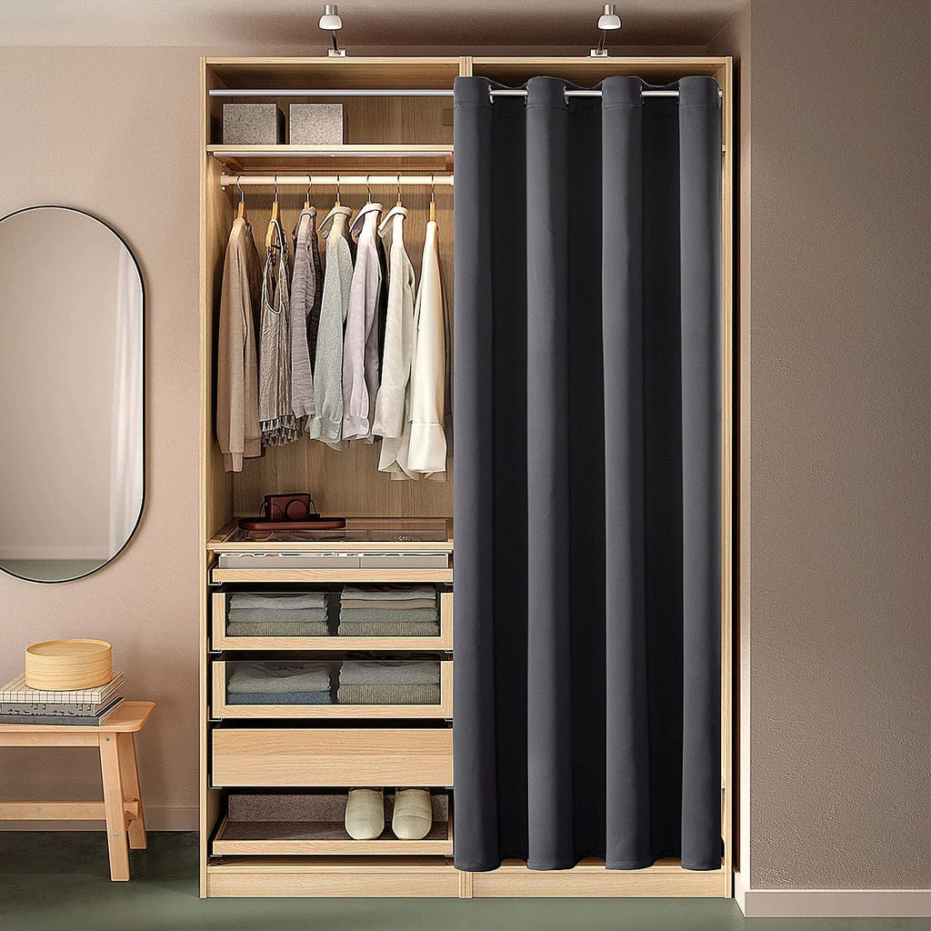 ChrisDowa Blackout Door Curtains for Doorway Privacy, Grommet Closet Curtains for Bedroom Closet Door, Thermal Insulated Temporary Doorway…