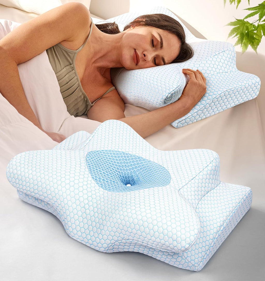 Emircey Sleep Cervical Neck Pillow Sleeping, Ergonomic Contour Side Sleeper Pillows Adults, Cooling Orthopedic Pillow Suppo…