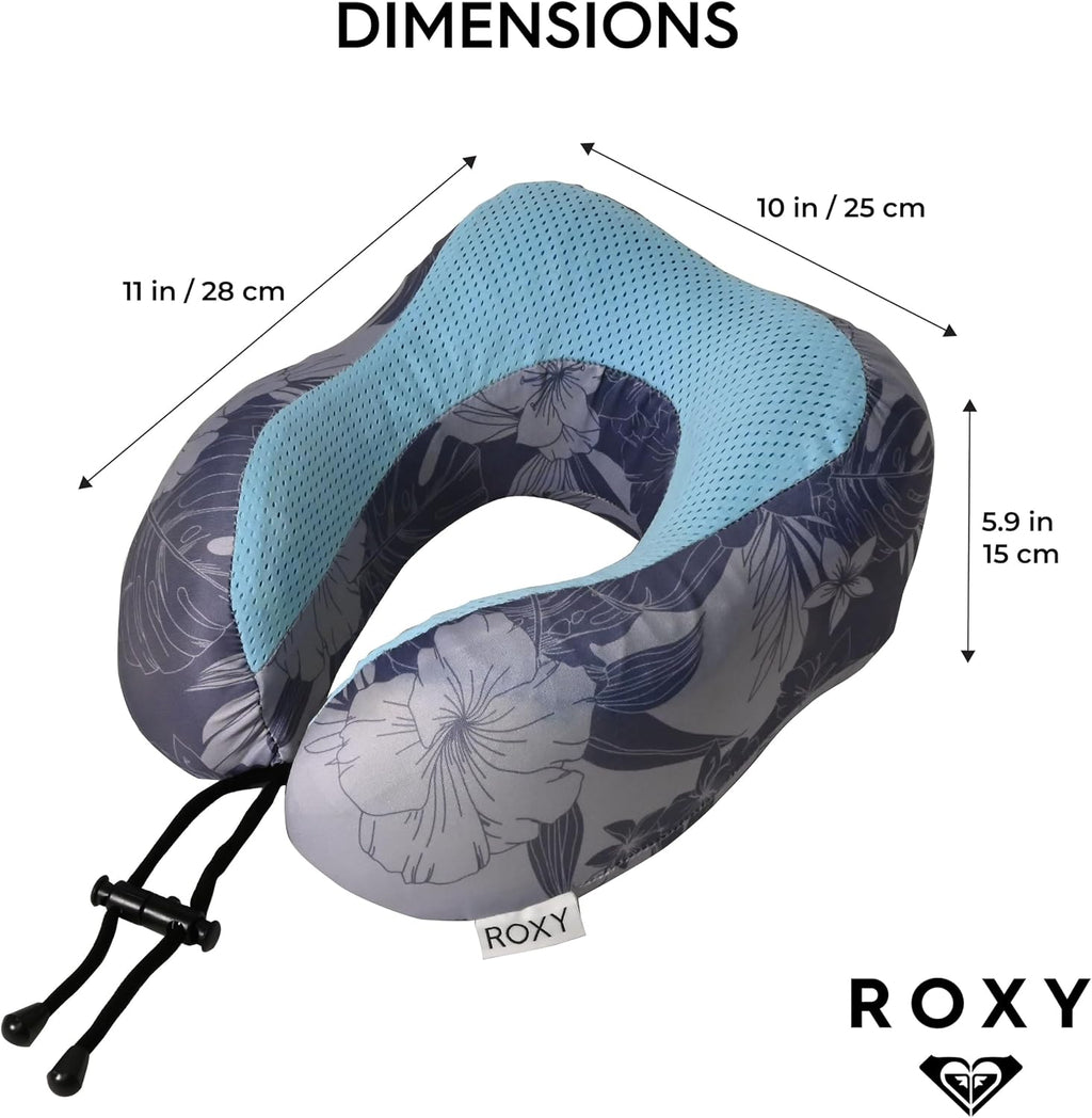 Roxy Cooling Gel Neck Pillow, Memory Foam Travel Neck Pillow for Airplane, Ergonomic Neck Support Pillow for Travel, Plane, Car & Office, B…