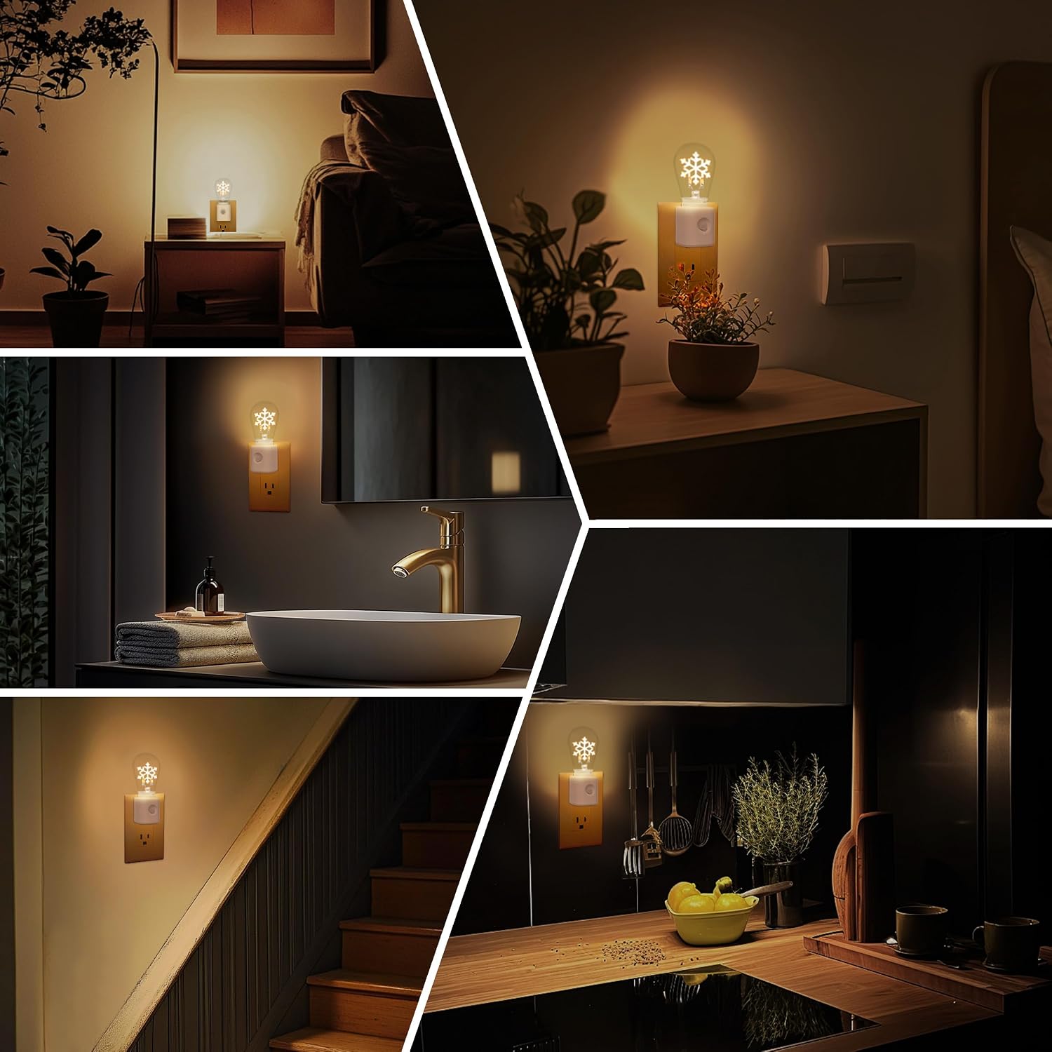 LED Night Light Plug in, Motion Sensor Night Light for Kids, Amber Nightlight, Motion Activated Night Lights for Bathroom, Hallway…