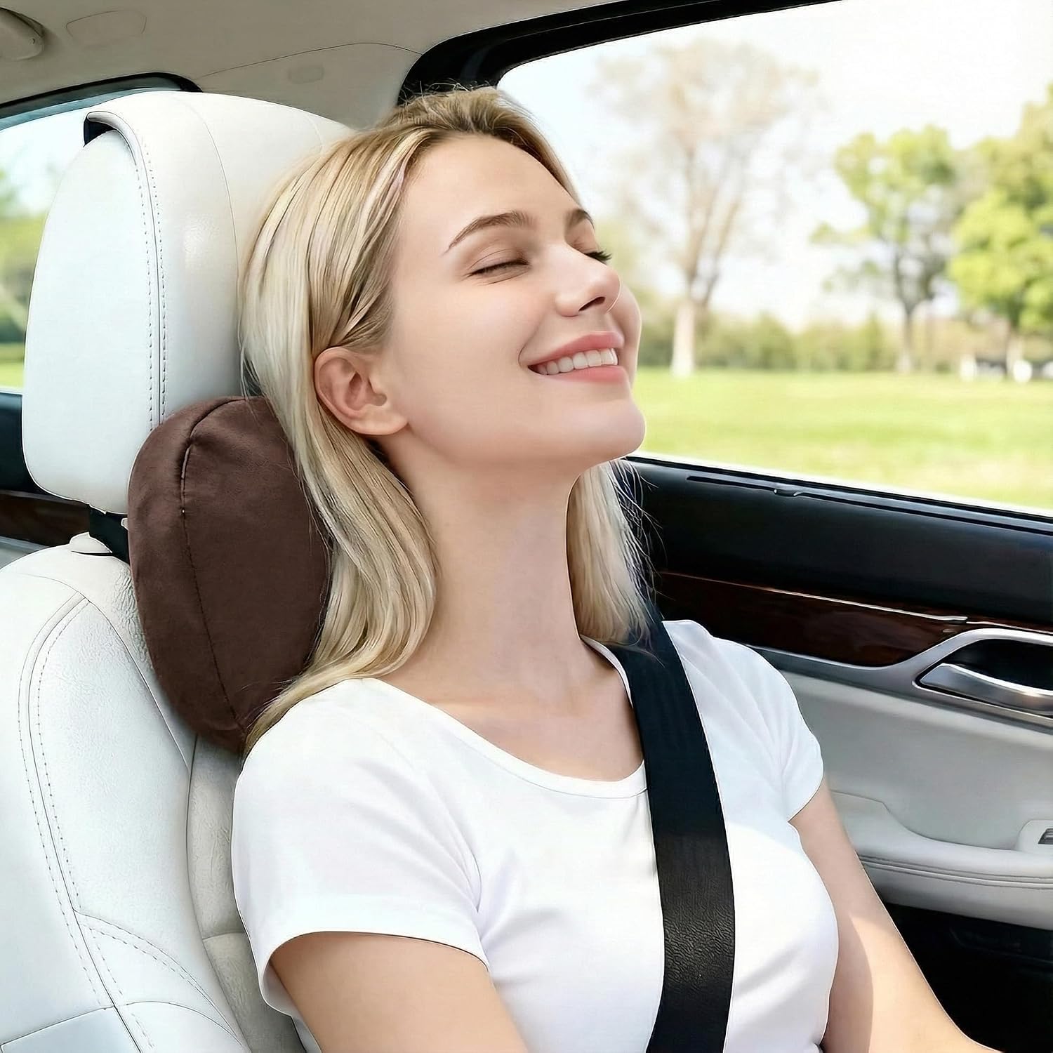 WELBRIT 2PCS Car Pillow for Car Neck Pillow for Driving Seat Neck Support Soft Cushion Back Support Head-Rests for Vehicle Sleeping…