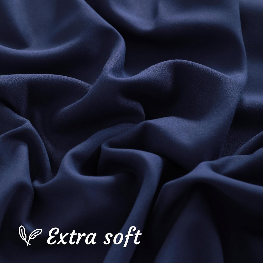 Ntbay Toddler Pillow Cases Set of 2, 2 Pack Brushed Microfiber 14x20 Pillow Cases, Soft, Wrinkle, Fade, Stain Resistant Navy Blue Pillow Ca…