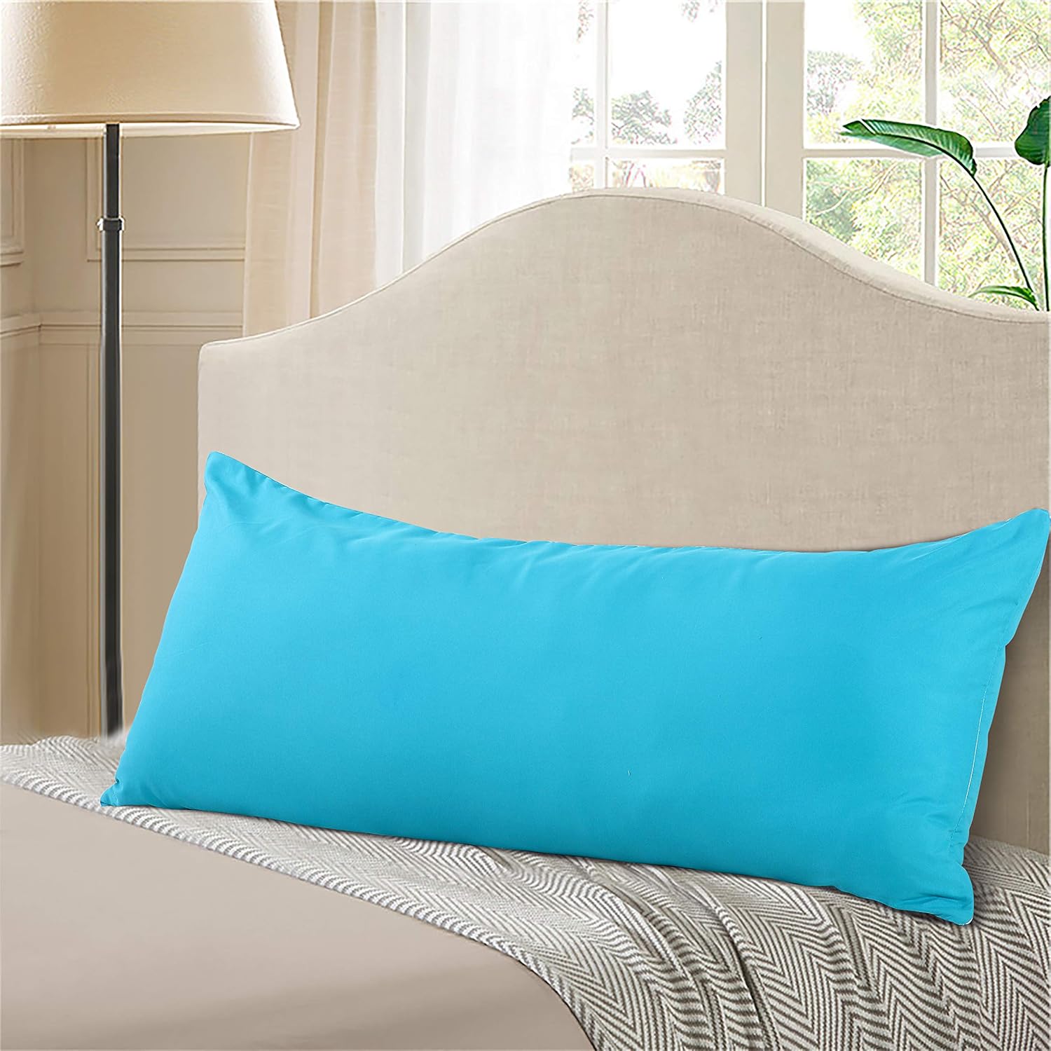 EVOLIVE Ultra Soft Body Pillow Cover 21"x54", Cozy Microfiber Pillowcase with Hidden Zipper, Breathable, Perfect for Pregnancy & Side…