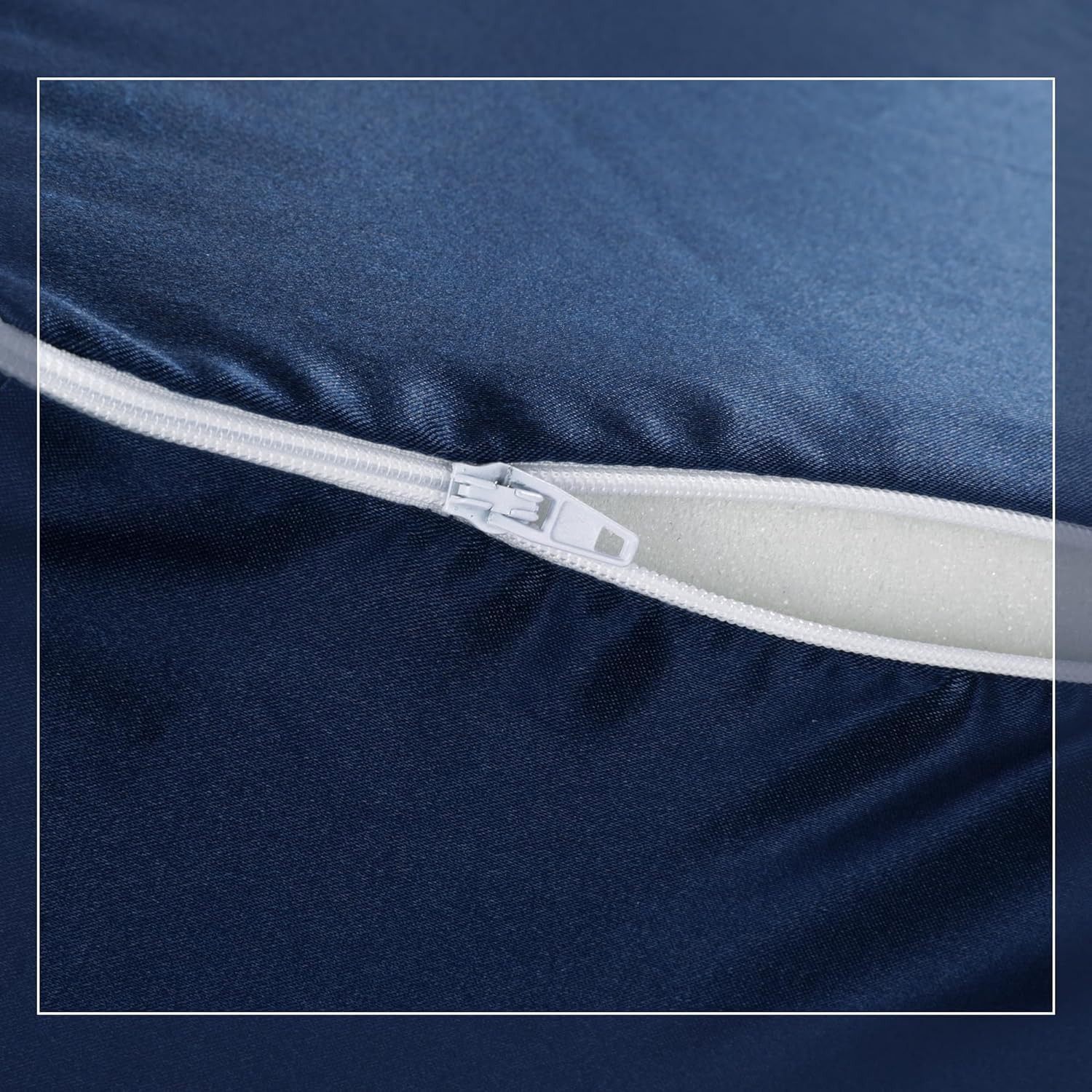 HOMBYS Satin Bed Wedge Pillow Cover Silky & Smooth Wedge Pillowcase 1 Pack 24x24x10.5, Soft & Breathable, Removable & Machine…