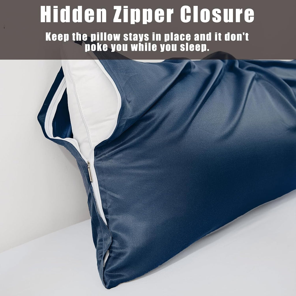 TELUS Body Cooling Pillow Cases Cover, Bamboo Rayon Pillowcases with Zipper Closure, Cool and Breathable Pillow Case for Hot Sleepers and…