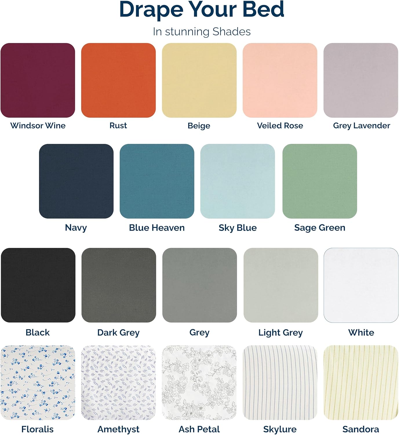 Casa Platino 100% Cotton Split King Size Sheets Set – 7 Piece Crisp Percale Split King Size Cooling Sheets, Lightweight for Summer, with…