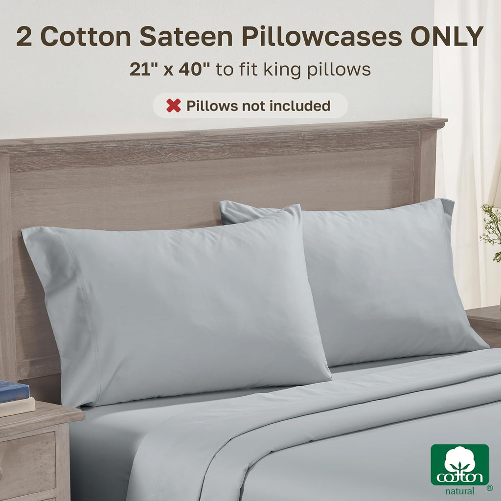 CaliforniaDesignDen CALIFORNIA DESIGN DEN Luxuriously Soft Hotel Quality 600 Thread Count, 100% Cotton Set of 2 Cases, Crisp & Cool Pillow…
