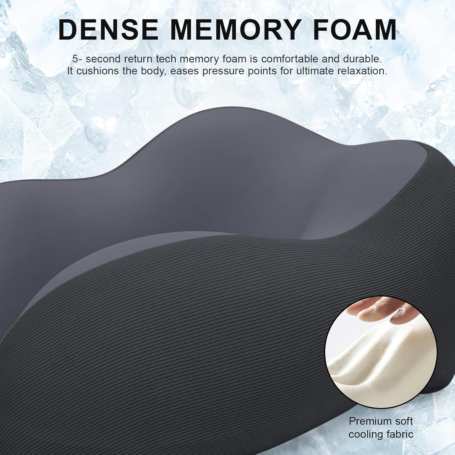 Urnexttour Travel Pillow for Airplane Memory Foam Neck Pillow, Soft & Support Travel Pillow for Travelling, Sleeping Rest, Car, Train and H…
