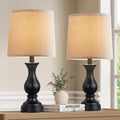 Seealle Farmhouse Table Lamps Set of 2 - Rustic Lamp for Bedroom Living Room, 22" Boho Bedside Lamps for Night Stands End Table Office…