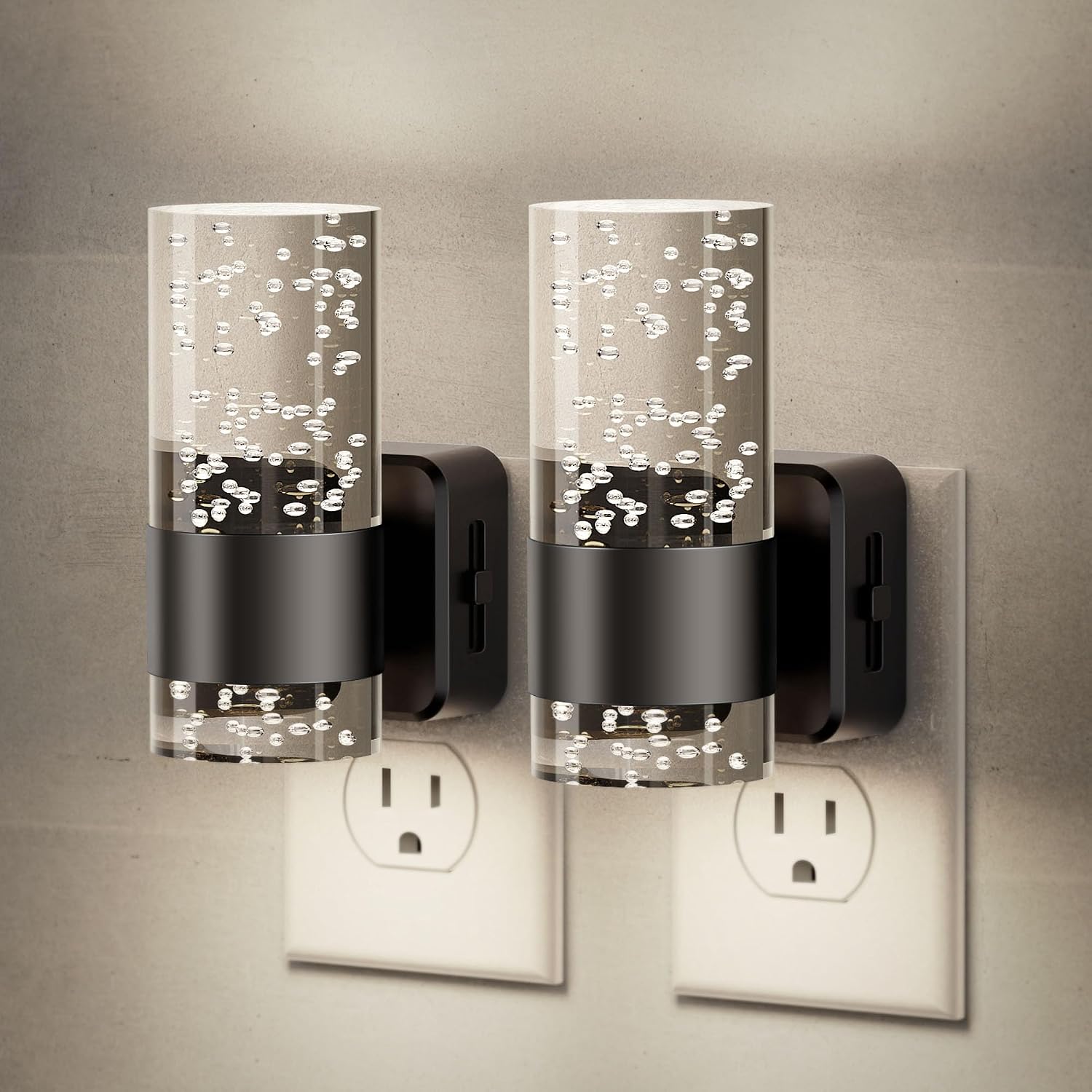 JandCase Night Light, Night Lights Plug into Wall,2 Pack LED Nightlight with Adjustable Brightness, 5000K, Automatic Night Light Plug in…