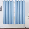 Lemomo Sky Blue Thermal Blackout Curtains/52 x 72 Inch/Set of 2 Panels Room Darkening Curtains 72 Inch Blue
