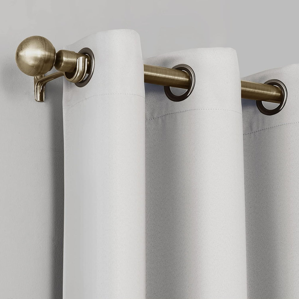 Sun Zero Nordic Theater Grade Extreme 100% Blackout Grommet Curtain Single Panel, 52" x 63", Pearl