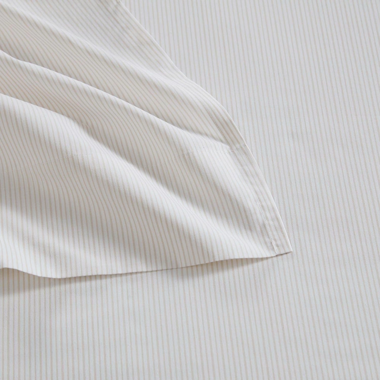 MarthaStewart Martha Stewart - Queen Size Sheets Set, Crisp & Tailored Cooling Sheets w/a Naturally Smooth Cotton Percale Lightweight Feel…