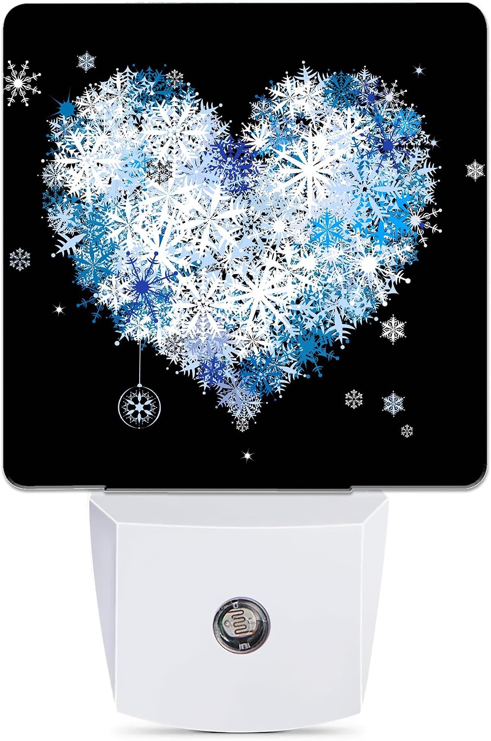 Winter Art Hearts Dusk to Dawn Night Light, Auto Sensor Lamp Home Indoor Stairway Kitchen Corridor, Night Lights Plug into Wall Decor…