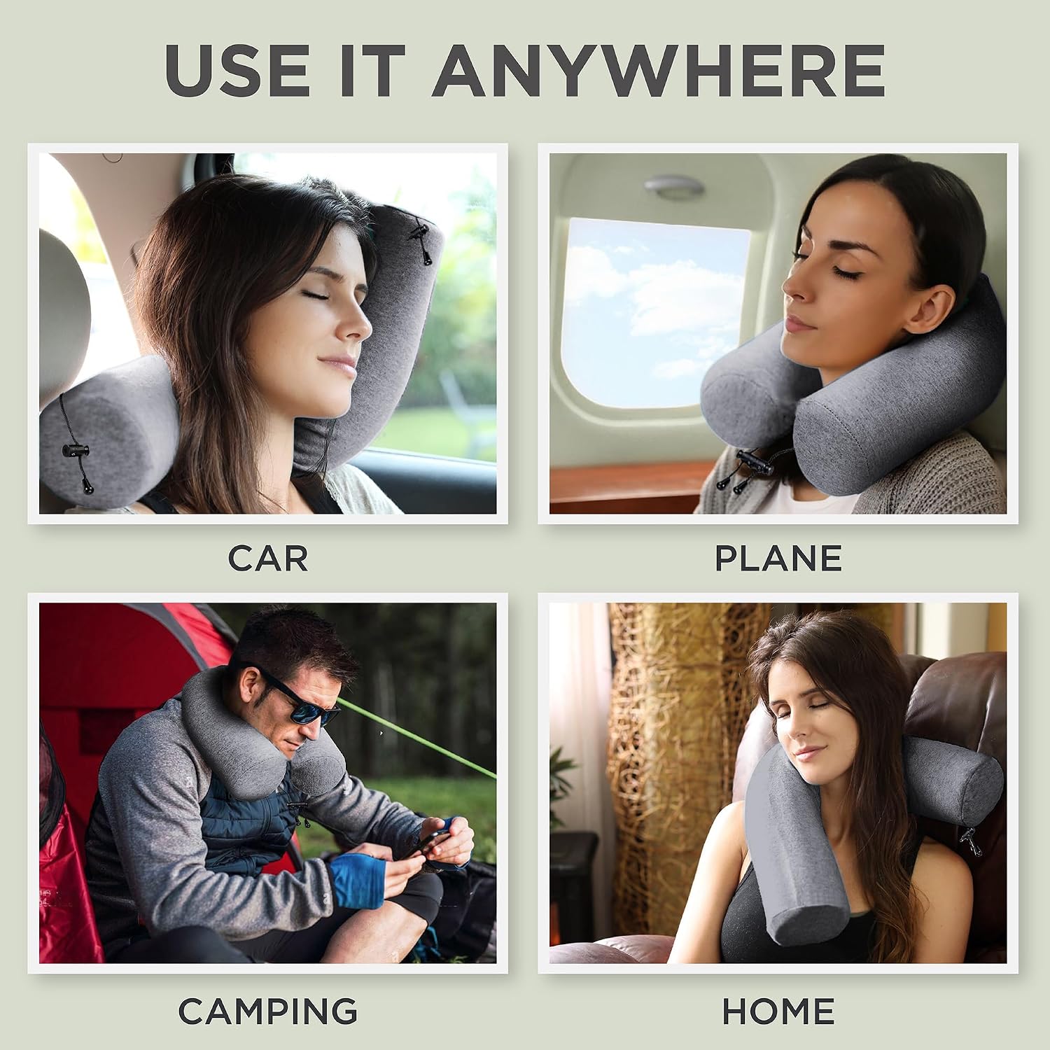 Dot&Dot Twist Memory Foam Travel Pillow for Airplanes - Travel Neck Pillow for Sleeping - Airplane Pillow for Neck Support, Lumbar a…