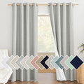NICETOWN Grey Full Shade Room Warming Linen Curtain Panels 84 inches Long, Pair of Energy Smart & Noise Blocking Out Blackout Drapes for…