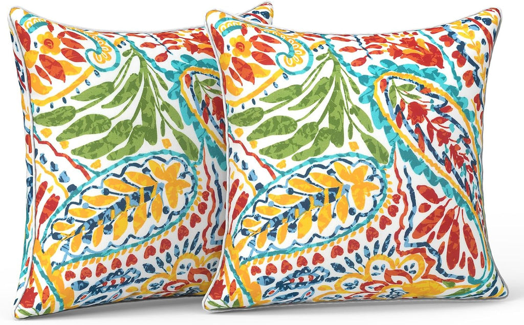 LVTXIII Outdoor Throw Pillow Covers Set of 2, Patio Waterproof Pillow Cases Fade Resistant Accent Pillow Covers for Home and Garden…
