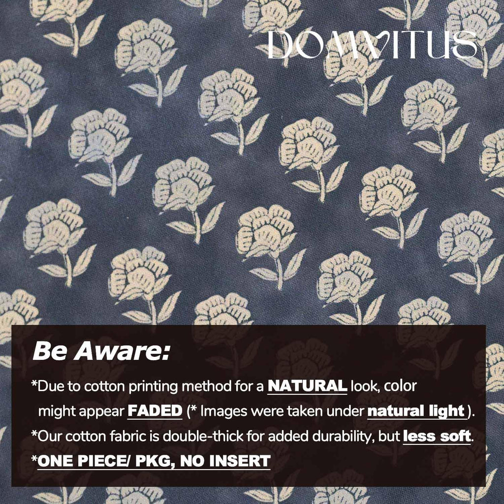Domvitus Floral Pillow Covers 20x20 Throw Pillow Covers Decorative Farmhouse Block Floral Print Vintage Pillow Cover for Living Room Couch…